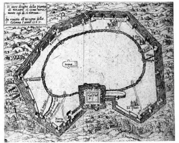 Milano. Disegno della Citta di Milano. 1567